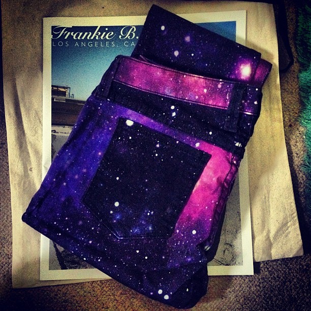 New galaxy print jeans which I love from Frankie B. Jeans! 