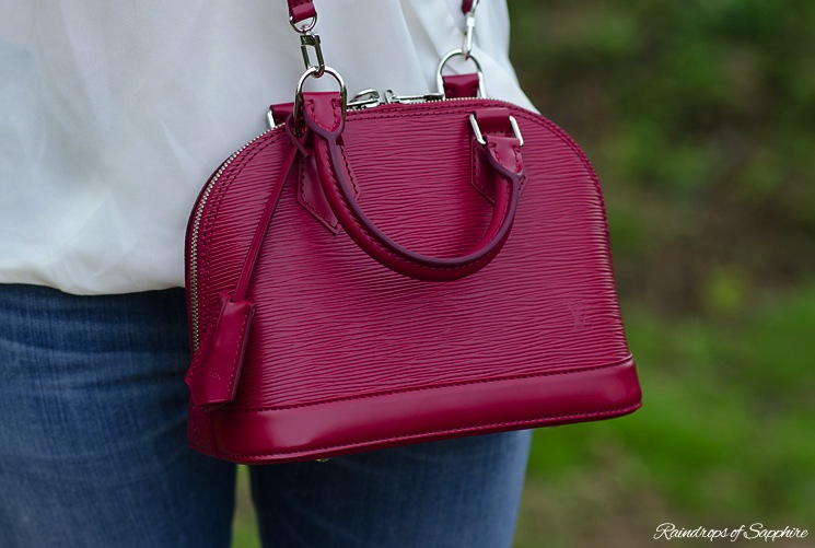 Louis Vuitton Alma BB Epi Leather Bag in Fuchsia | Raindrops of Sapphire