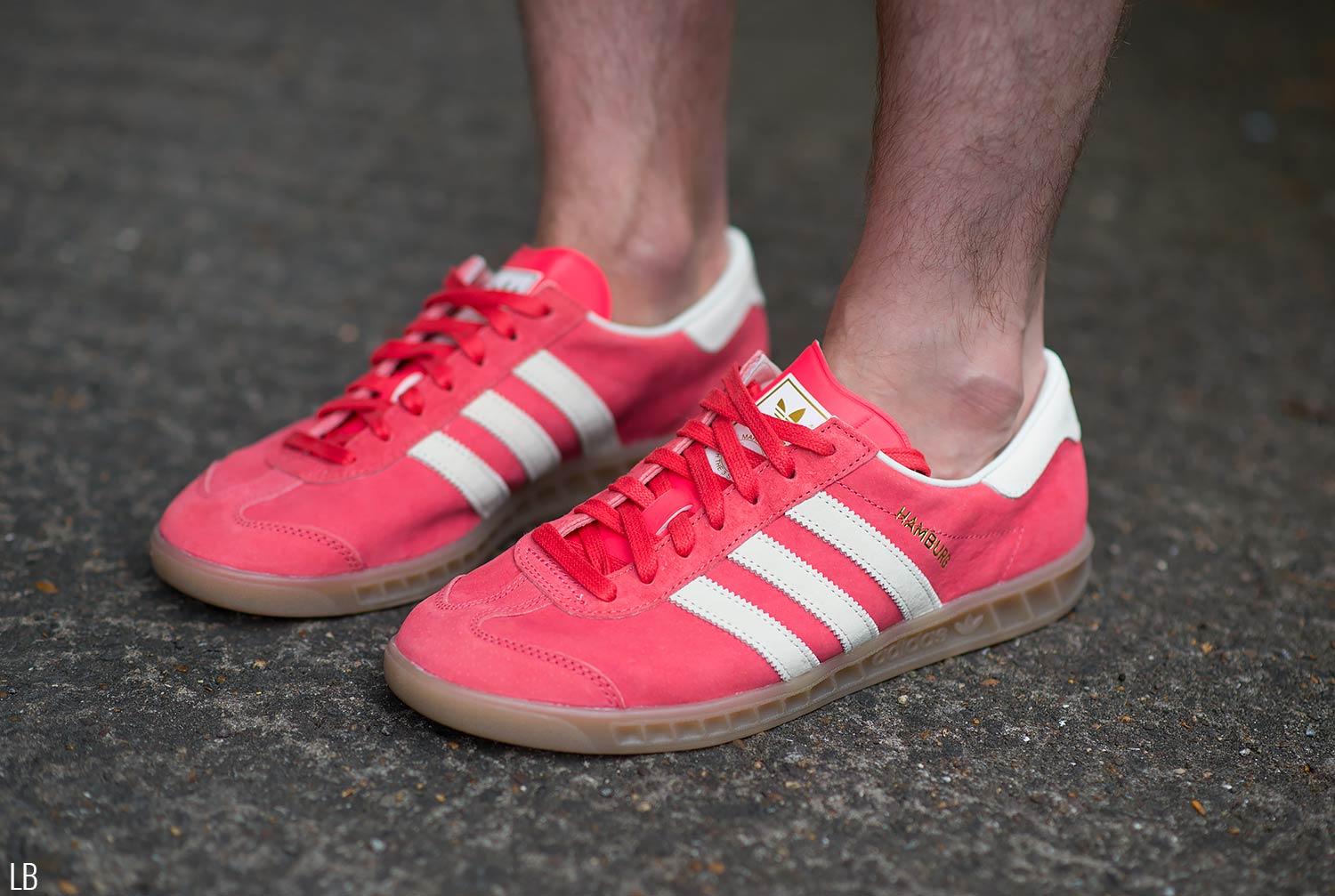 Men's Adidas Hamburg Shock Red Trainers 
