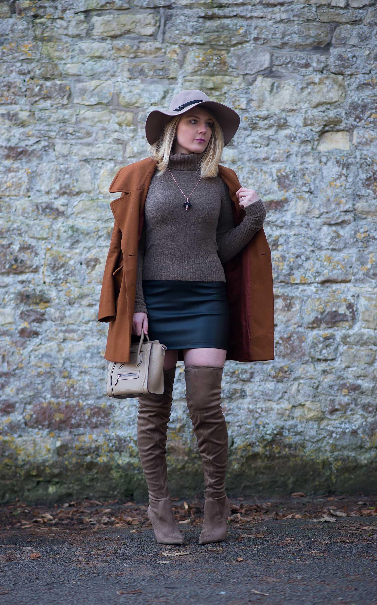 The Leather Mini Skirt With Suede Boots 