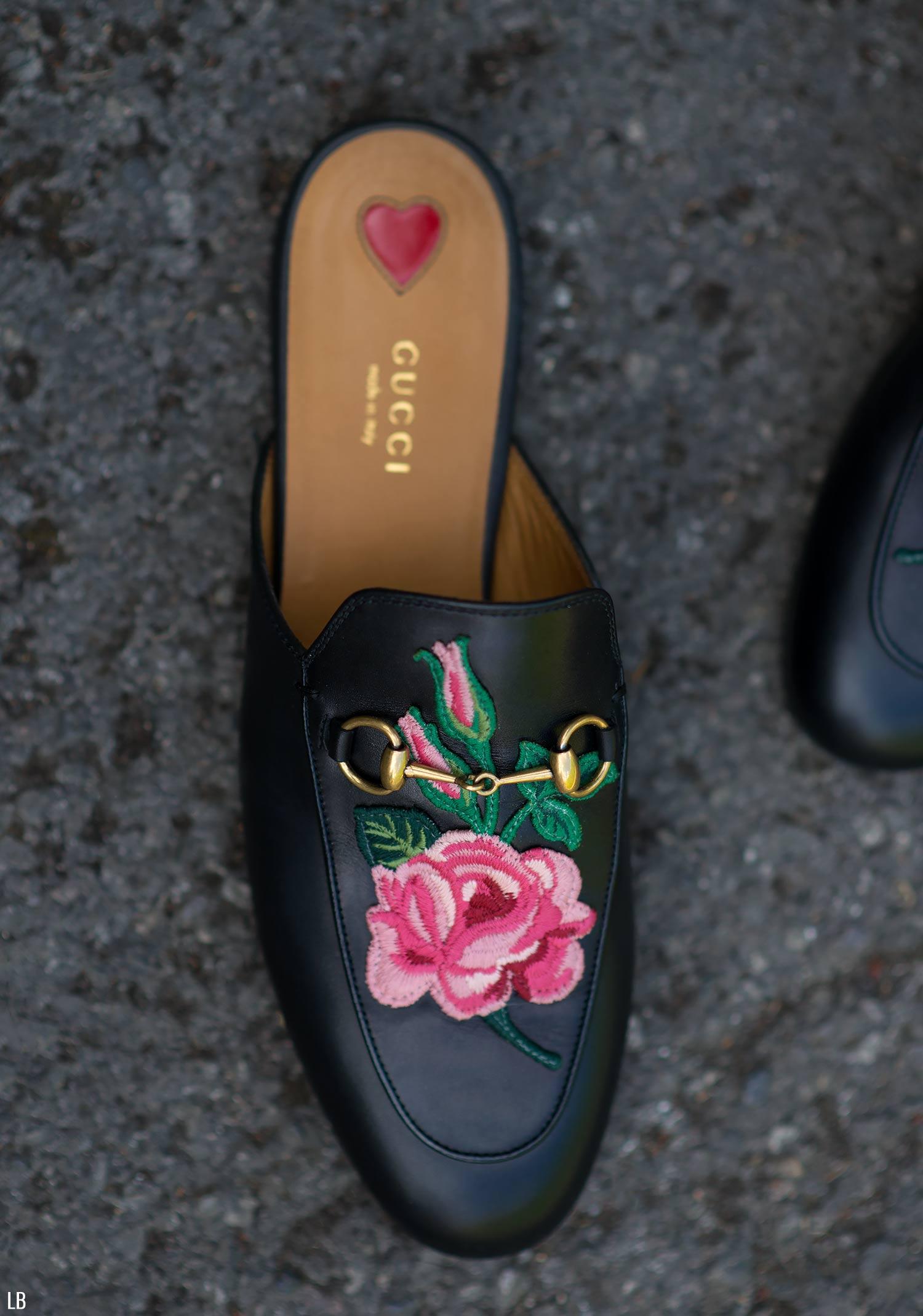 gucci slippers flower