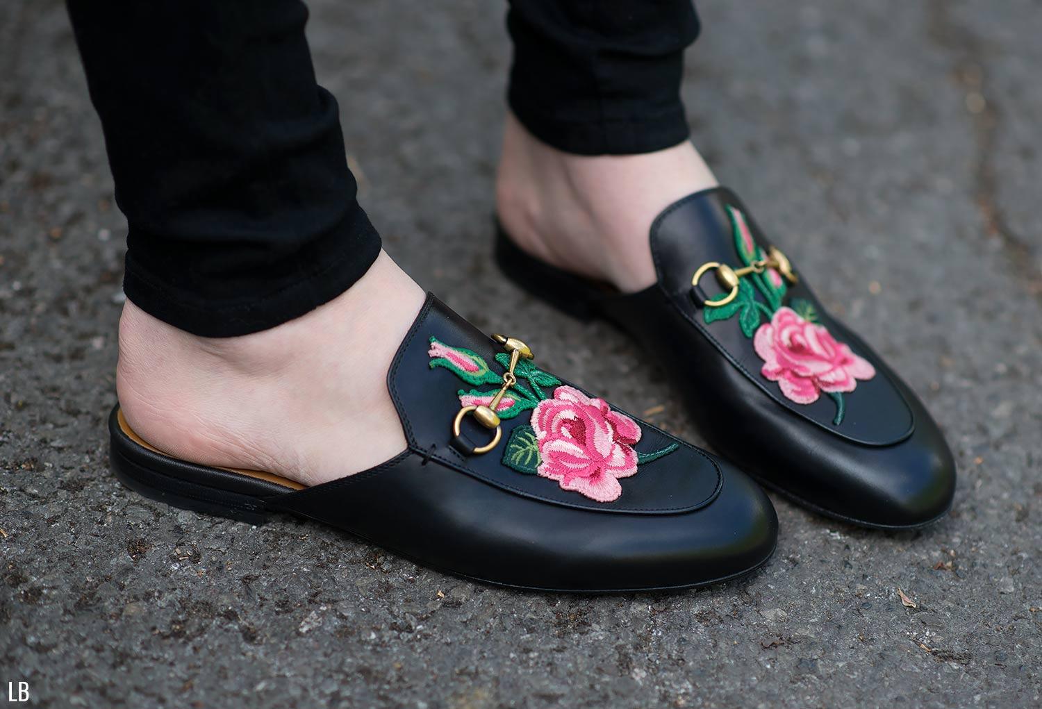 gucci loafers flower