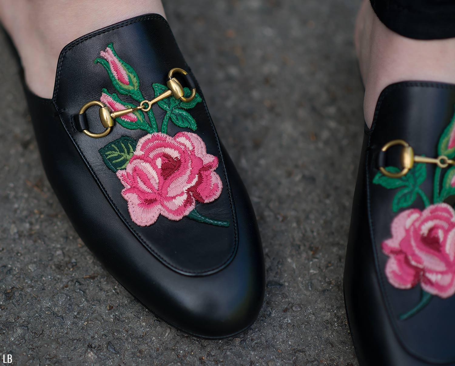 gucci slippers floral