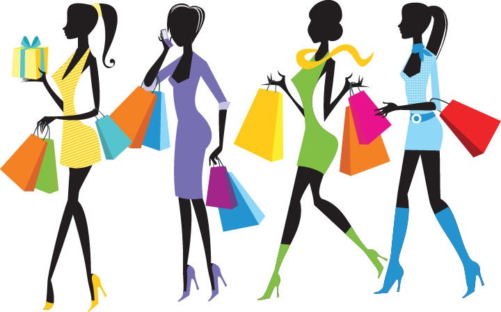 Fashion-Shopping-Girls-Illustration