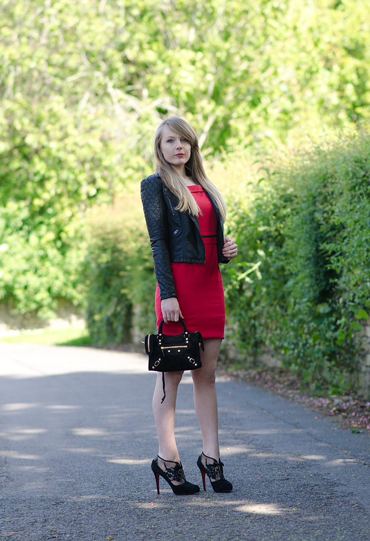 black-leather-jacket-with-a-red-dress