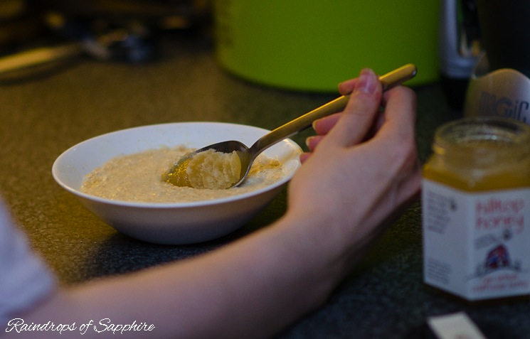 porridge-soya-milk-raw-honey-breakfast