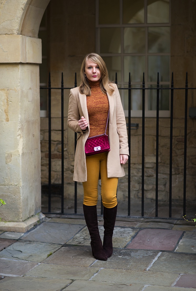 orange-yellow-burgundy-brown-outfit