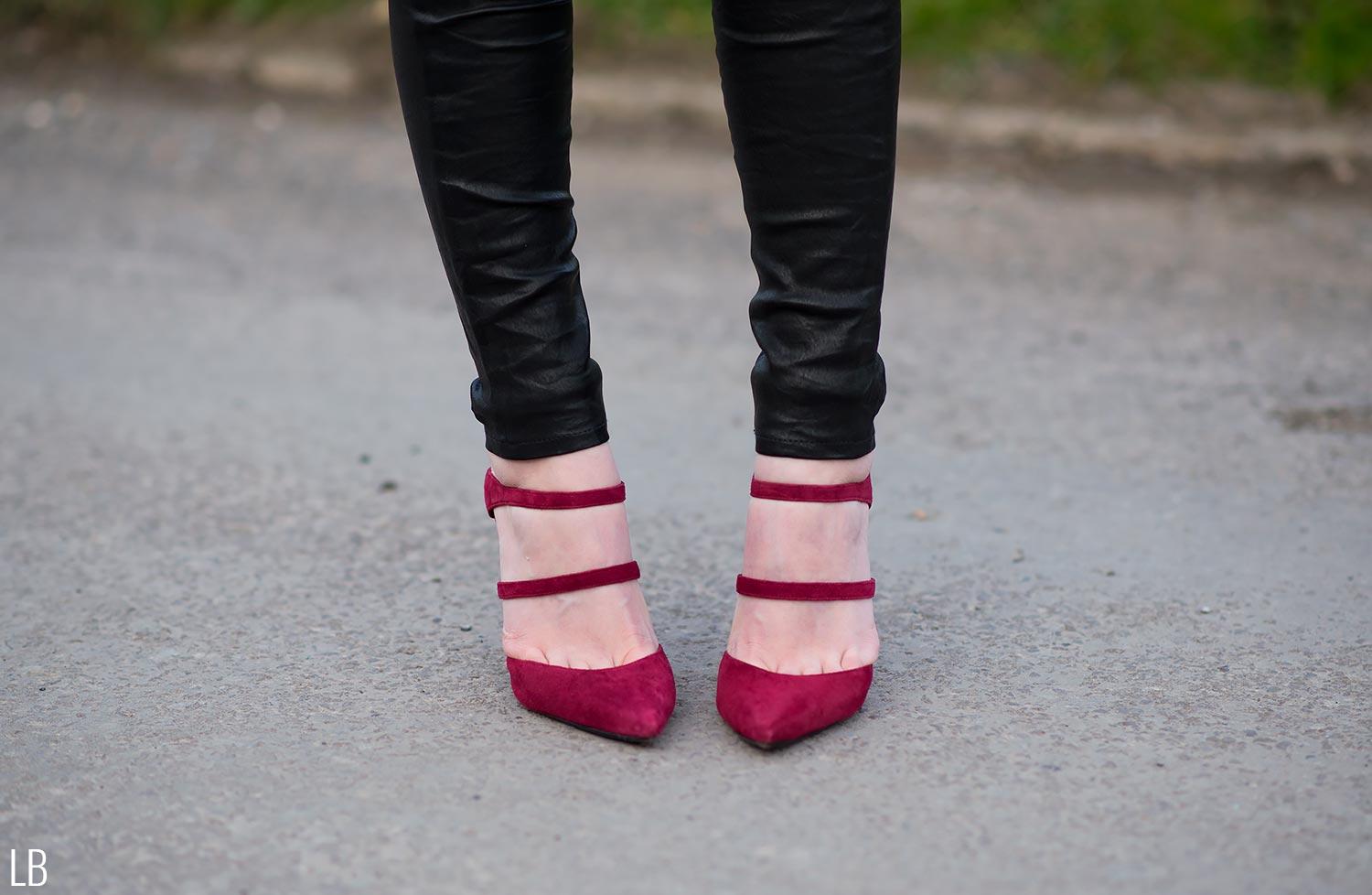 raye burgundy strap heels