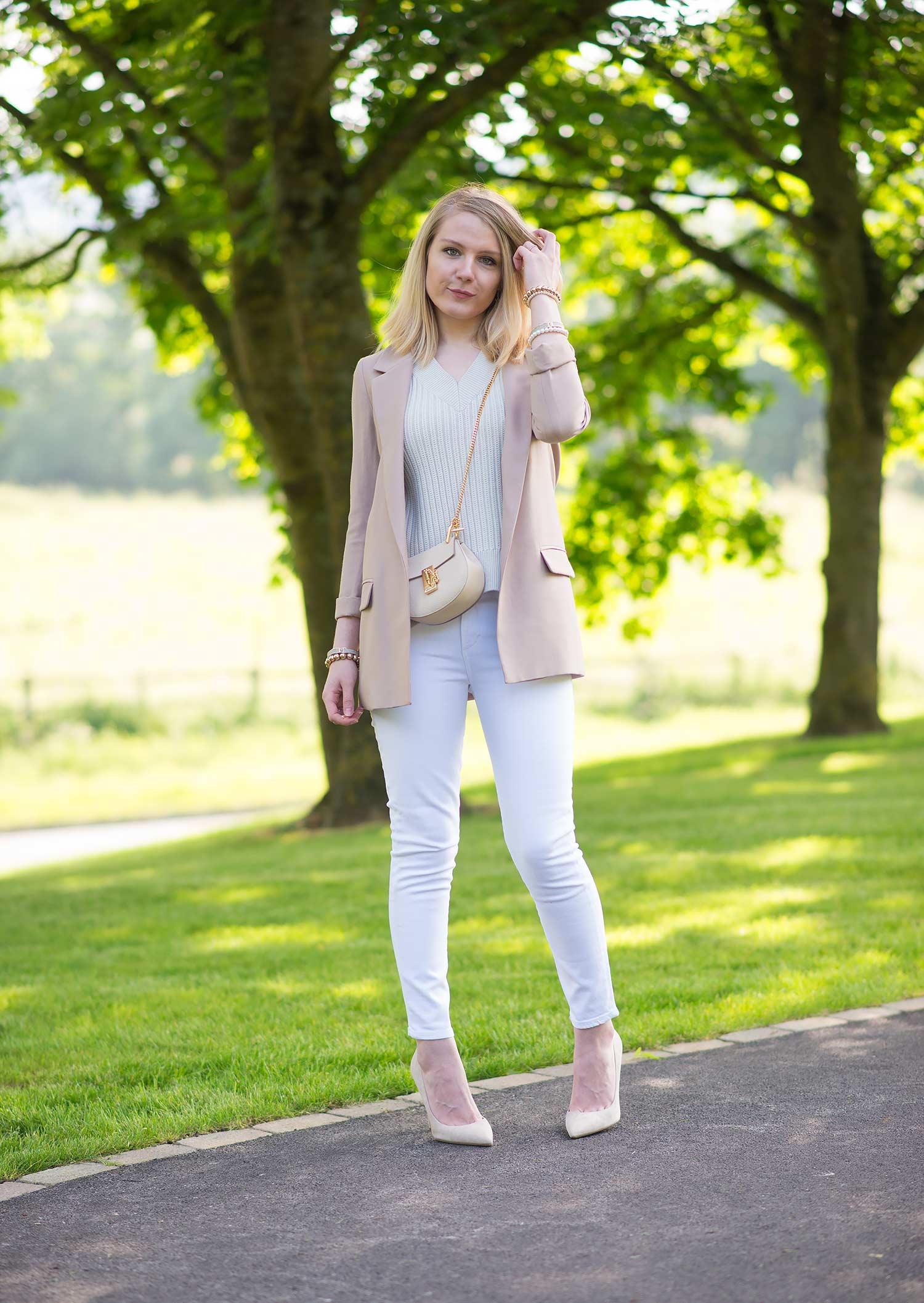 pastels white pink outfit summer