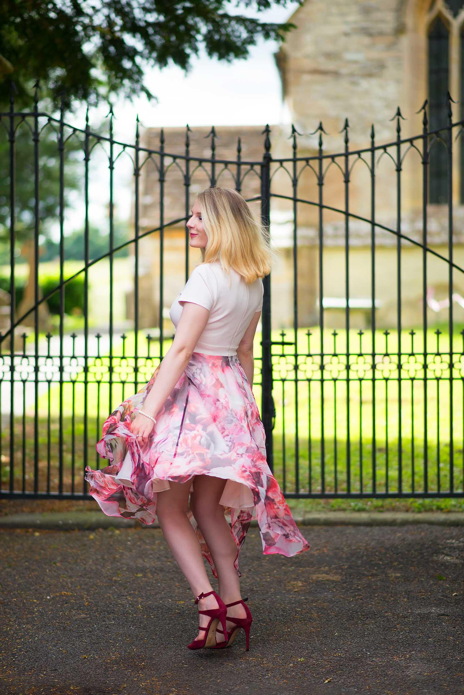 fashion blogger coast pink floral dress