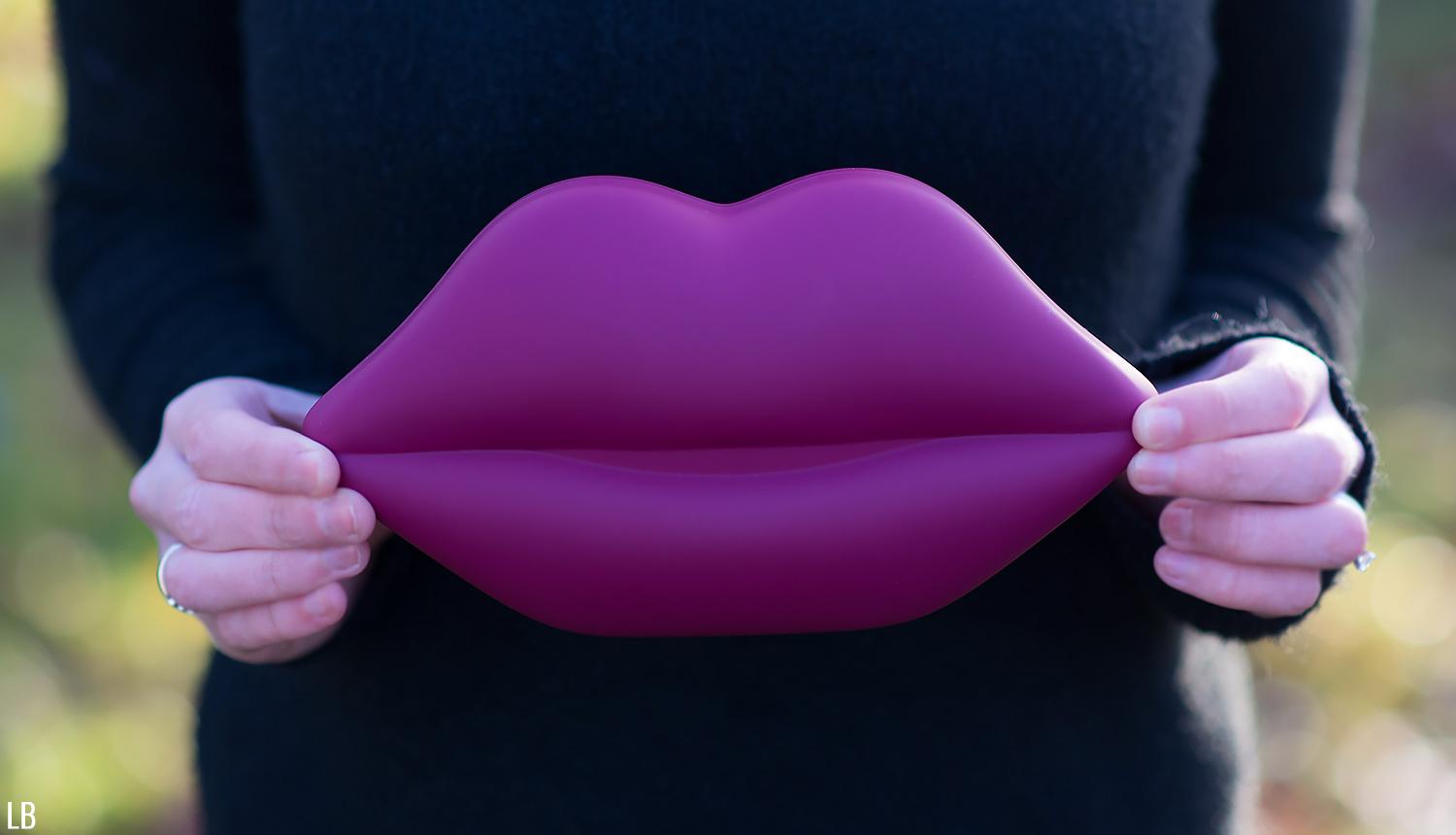 Lulu Guinness Cassis Powder Coated Lips Clutch Review