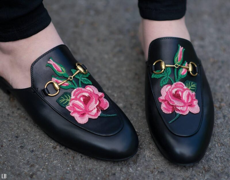 gucci rose loafers