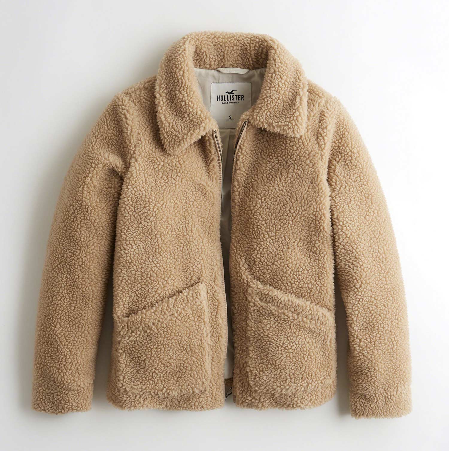 hollister teddy bear coat